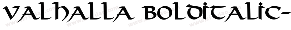 Valhalla BoldItalic字体转换